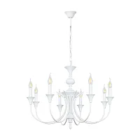 Люстра подвесная Collinetta A4094LM-8WH Arte Lamp без плафона на 8 ламп, основание белое в стиле прованс современный классический Люстра подвесная Collinetta A4094LM-8WH Arte Lamp без плафона на 8 ламп, основание белое в стиле прованс современный классический